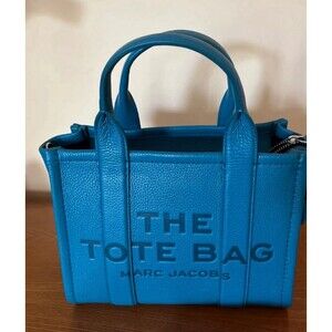 Marc Jacobs Small Leather Tote Bag  Harbor Blue